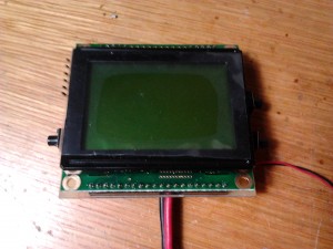 LCD assembled onto the PCB